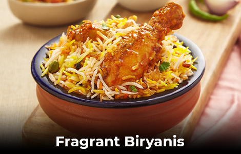 Fragrant Biryanis masala grill