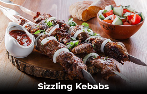 Sizzling Kebabs masala grill